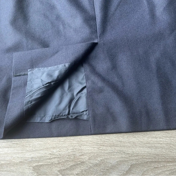 Vintage Jobis Navy Wool Cashmere Pencil Skirt - Picture 10 of 12